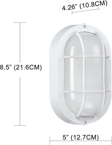 Miniatura 6 de WISBEAM Luz de mamparo LED, luz de pared LED para exteriores, regulable, 6 W, reemplazo de 60 W, 450 lúmenes, 3000 K, luz blanca diurna 80CRI