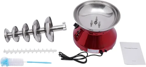 Miniatura 7 de CNCEST Fuente de chocolate, torre comercial de fondue de chocolate caliente de 110 V, 230 W, 5 niveles, 7 libras, 3 L, gran capacidad, máquina