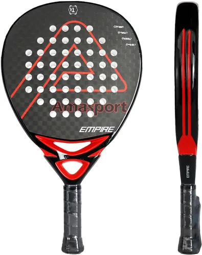 AMA SPORT Raqueta de pádel Superficie de Fibra de Carbono con núcleo de espuma EVA Memory Flex Core Pádel Raqueta de Tenis Raqueta de Pádel Ligeras