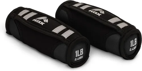 RBX Par de pesas para caminar de 2 libras (1 libra cada una), pesas suaves con correas de seguridad reflectantes, agarre ergonómico y tela