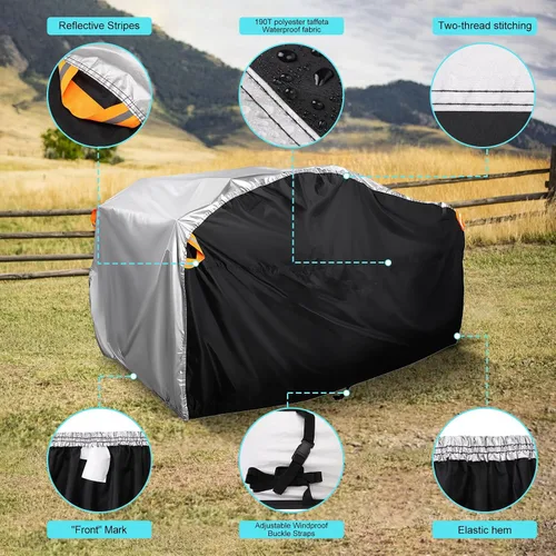 Miniatura 2 de Cubierta ATV para CFmoto CFORCE 1000 Overland 2021-2025, resistente al agua, resistente al agua, resistente al desgarro, cubierta de 4 ruedas
