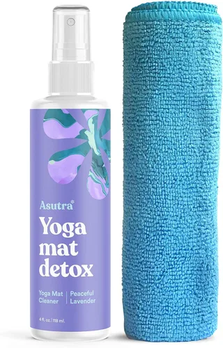 Miniatura 10 de ASUTRA Paquete de spray limpiador para esterillas de yoga (lavanda pacífica), 4 onzas líquidas (paquete de 2), sin residuos resbaladizos, aceites