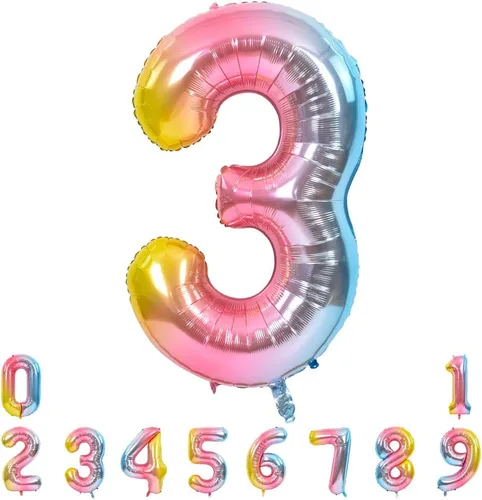 Miniatura 161 de TONIFUL 40 Inch Pastel Blue Number 8 Foil Balloons Large Mylar Foil Digital 8 Balloons for 8th Birthday, Gender Neutral Party, Baby Shower, Oro rosa