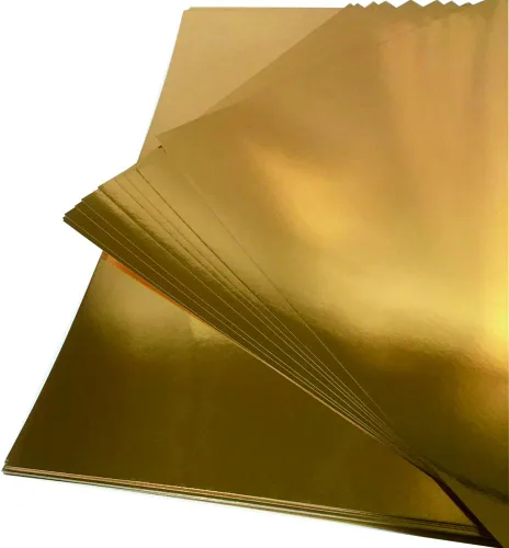 Miniatura 3 de Papel metálico dorado y plateado de alta calidad, cartulina multiusos perfecta para manualidades de festivales, embalaje de regalo (25 hojas)