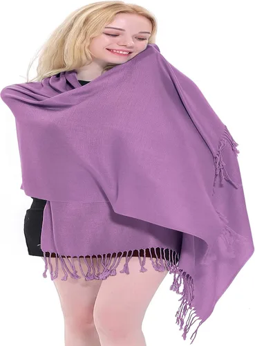 Miniatura 7 de CJ Apparel Bufanda de chal nepalí de color sólido, estola, envoltura para la cabeza, pashmina NUEVO
