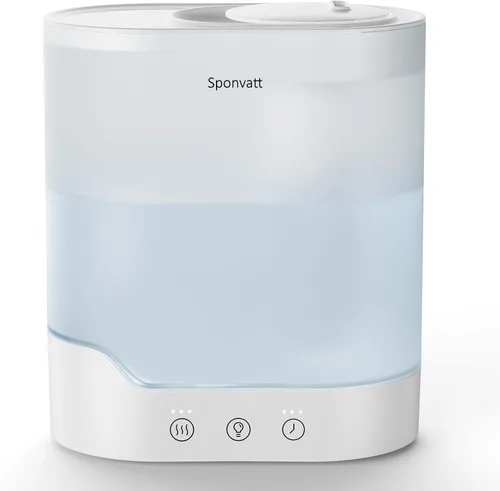Sponvatt – Humidificadores para recámara y hogar, 2.5L de llenado superior, humidificador de aire de niebla fría para habitación grande, guardería