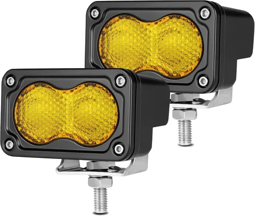 Miniatura 9 de Cápsulas LED ámbar, 2 unidades de luz de conducción de 40 W y 3 pulgadas, luz antiniebla ámbar, impermeable, para parachoques todoterreno, cubo