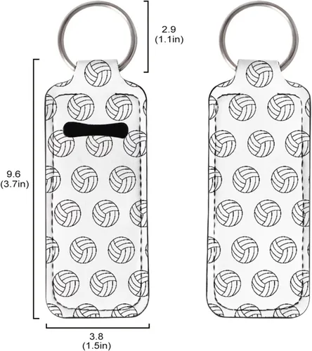 Miniatura 2 de Suobstales Chapstick - Llavero con clip en la manga de la bolsa para palillo labial, funda para bálsamo labial, protector de lápiz labial