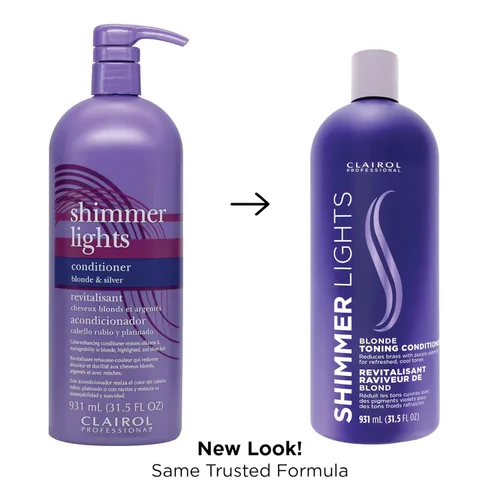 Miniatura 3 de Clairol Professional Shimmer Lights Purple Conditioner Neutralizes Brass & Yellow Tones For Blonde, Silver, Gray & Highlighted Hair