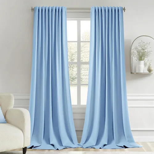 Miniatura 47 de MIULEE Cortinas opacas con pestaña trasera de 63 pulgadas de largo, juego de 2 paneles para sala de estar, dormitorio, privacidad, bolsillo