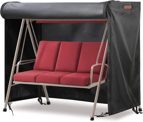 Miniatura 10 de Fundas para Columpios de Exterior para Columpio de Patio de 2 Asientos, 65" L x 50" P x 66" A, Funda para Columpio de 2 Asientos Impermeable, Funda