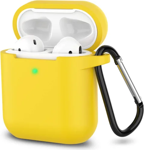 Miniatura 9 de Funda para AirPods de silicona, de protección completa, compatible con Apple AirPods 1 y 2, funda de carga inalámbrica y con cable