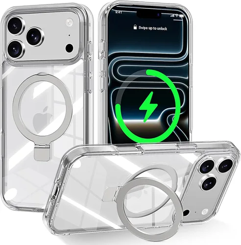 Miniatura 36 de CHAOFEnG Funda magnética compatible con iPhone 11 con soporte, prueba de caídas de grado militar, compatible con imán, anillo translúcido, parte