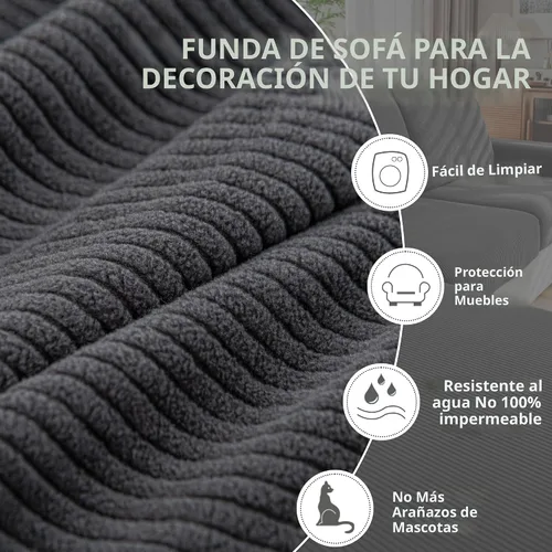 Miniatura 6 de QIANMEW - Fundas para cojín de sofá, fundas de sofá suaves y mágicas lavables con resistencia al estiramiento para asientos seccionales