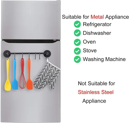 Miniatura 7 de 7 ganchos magnéticos para utensilios de cocina, organizador para nevera, gabinete de metal, estufa de metal, parrilla, barbacoa