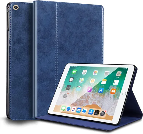 Miniatura 19 de Funda para iPad de 10.2 pulgadas, 9ª/8ª/7ª generación 2021/2020/2019, piel auténtica, función de encendido y apagado automático. Negro clásico