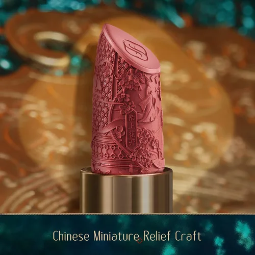 Miniatura 3 de FLORASIS Blooming Rouge Love Lock Lápiz Labial Lápiz Labial Esculpidor de Larga Duración Acabado Mate Nebuloso Ligero Nutritivo para Uso Diario