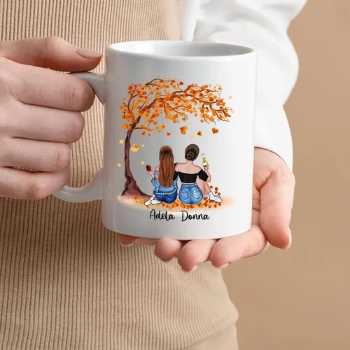 Miniatura 2 de Taza de café blanca de 2 mejores amigos, 11 onzas, 15 onzas, taza de amistad personalizada para mujeres, mejor amiga, mejor amiga, hermana, hermana