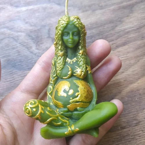 Miniatura 2 de Goddness - Molde de silicona para velas de la Madre Tierra, molde de silicona para velas Gaia 3D, molde de arcilla de silicona decorado de resina