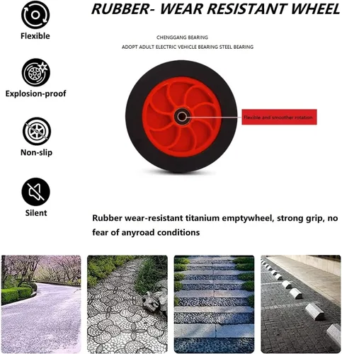 Miniatura 6 de Triciclo para ciclistas a partir de 3 años de edad preescolar, equipo de juego para niños al aire libre (jinete rojo para 6 personas)