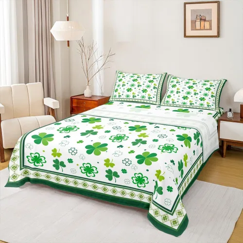 Miniatura 10 de Manfei Juego de sábanas de rosas rojas, tamaño individual, juego de ropa de cama de hojas verdes para niñas, adultos, parejas, decoración