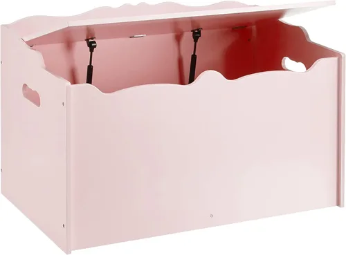 Miniatura 2 de Amazon Basics Caja de juguetes para niños, baúl organizador de madera, rosa, 30 x 18 x 19 pulgadas