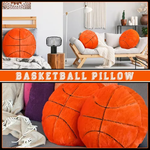 Miniatura 3 de Gerrii 4 almohadas deportivas de baloncesto, softbol, fútbol, voleibol, tenis, cojín de felpa esponjoso, regalo para noche de personas mayores