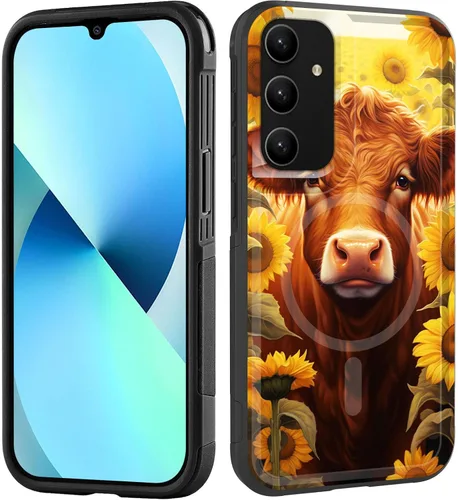 Miniatura 9 de Funda magnética para Galaxy A16 5G, [compatible con MagSafe] [protección contra caídas de grado militar] Funda resistente a prueba de golpes