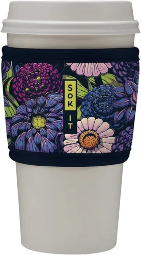 Miniatura 147 de Sok It HotSok Coffee & Tea - Funda de neopreno con aislamiento reutilizable (floral abstracto)