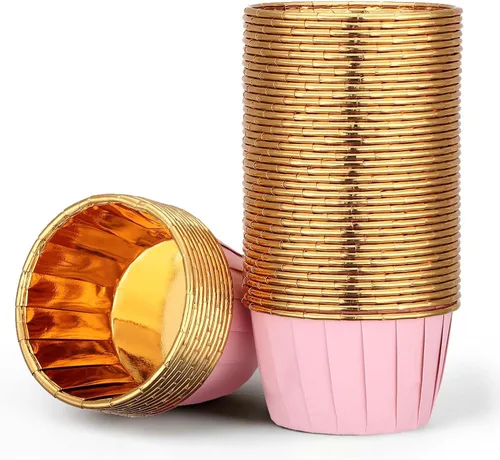 Miniatura 22 de EUSOAR Vasos para hornear, 50 forros para cupcakes de 3.5 onzas, forros para magdalenas de Navidad, envoltorios de cupcakes, papel para magdalenas