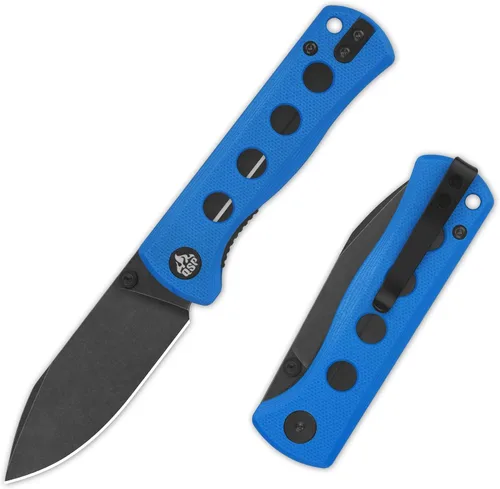 Miniatura 19 de QSP Canary Folder - Cuchillo plegable de bolsillo, hoja de 7.21 cm Sandvik 14C28N con acabado negro lavado a la piedra, mango G10 negro, bloqueo