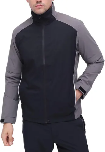 Miniatura 4 de fit space Chaqueta de lluvia de golf para hombre, impermeable, ligera, cortavientos