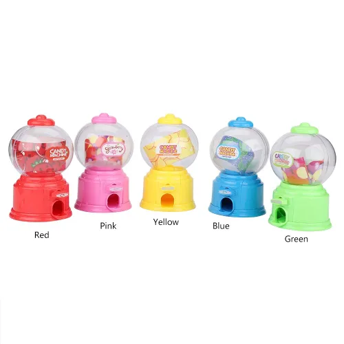 Miniatura 4 de Fdit Máquina portátil de caramelo para niños Mini dispensador de bolas de goma de plástico Regalo de jardín de infantes para niños (rojo)