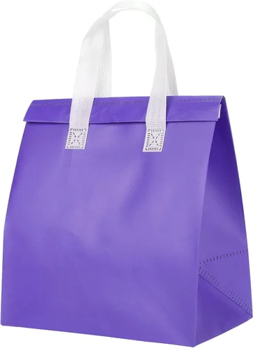 Miniatura 9 de PATIKIL Bolsas aisladas para llevar, 15 bolsas aislantes térmicas de comestibles de 9.4 x 5.9 x 10.2 pulgadas para entrega de alimentos fríos