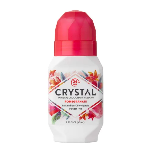 Crystal- Desodorante mineral Roll-On manzanilla y té verde, Granada, paquete de de 12
