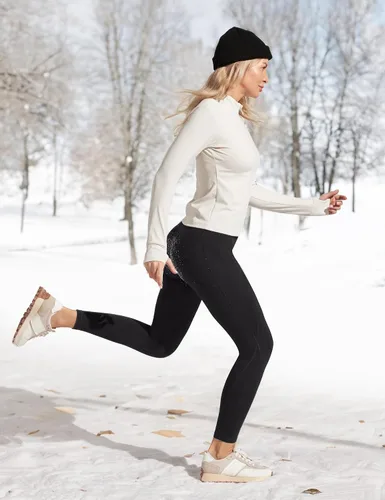 Miniatura 5 de Ewedoos - Leggings con forro de vellón y bolsillos para mujer, leggings térmicos de invierno para mujeres, pantalones de yoga y entrenamiento