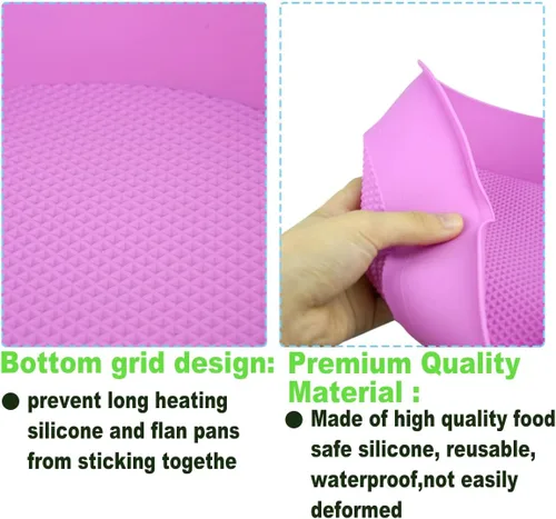 Miniatura 3 de 3 protectores de sartén desmontable, protector de baño de agua, bandeja de silicona para tartas de queso de 9 pulgadas para evitar que el agua entre