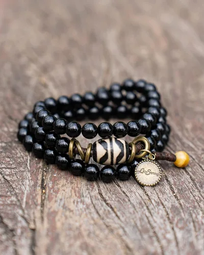 Miniatura 2 de Misfrss Pulsera bohemia con cuentas verdes para hombre, diseño de árbol de la vida, curación de ansiedad, joyería para hombre, joyería de piedra