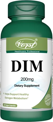 Vorst Suplemento DIM 200 mg (diindolilmetano) 120 cápsulas veganas | Ayuda a apoyar el metabolismo saludable del estrógeno...