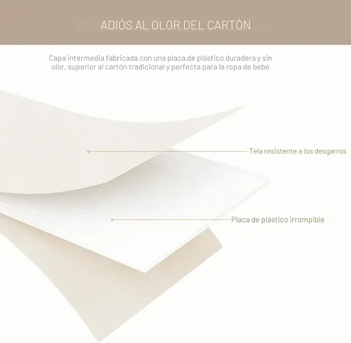 Miniatura 5 de Criusia Organizador de Cajones para Ropa, Paquete de 10 Organizadores de Cómoda para Ropa de Bebé, Ropa Interior, Calcetines - Contenedores Beige