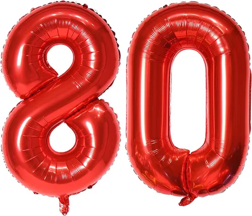 Miniatura 68 de Globo de helio rojo del número 10 de 40 pulgadas, autosellado para decoración de fiesta de cumpleaños y decoración de fiesta de aniversario (rojo 10)