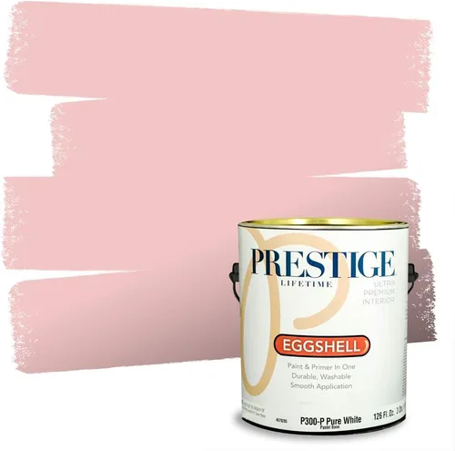 Miniatura 150 de Prestige Paints E100-T-SW6591 Pintura exterior e imprimación en uno, 1 galón, plano, combinación comparable de Sherwin Williams Amaryllis, 1 galón