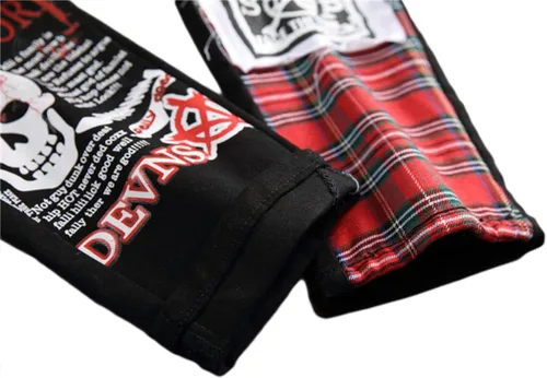Miniatura 178 de Baylvn - Pantalones de mezclilla entallados y estampados para hombre con corte recto