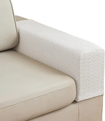 Miniatura 15 de Juego de 2 Fundas para Brazos de Sofá Sillón de Poliéster Elástico Fundas para Reposabrazos de Sofá Sillón Reclinable Fundas Protectoras con Marrón