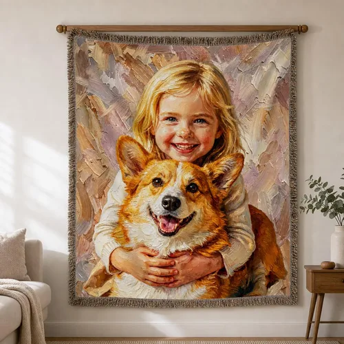 Miniatura 10 de callie Personalized Blanket with Oil Painting Photo - Customized Pet Lover Gifts - Dog Cat Memorial Gifts - Soft Cozy Warm Flannel/Sherpa Throw