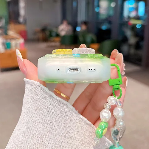 Miniatura 5 de Funda para Airpod Pro 2/1, linda flor 3D con llavero funda protectora de TPU transparente compatible con AirPods Pro de 2ª y 1ª generación, funda