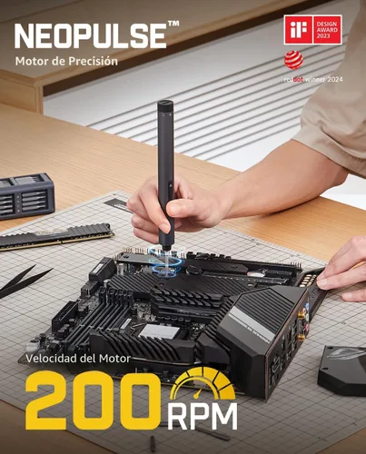 Miniatura 4 de Fanttik E1 Max - Mini destornillador eléctrico de precisión de 3.7V, brocas magnéticas 50 en 1, máx. 3Nm, almacenamiento magnético, hexagonal de Gris