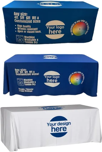 Miniatura 6 de Mantel personalizado con logotipo, mesa de 6 pies para eventos de ferias, cumpleaños, bodas, ferias, mantel personalizado