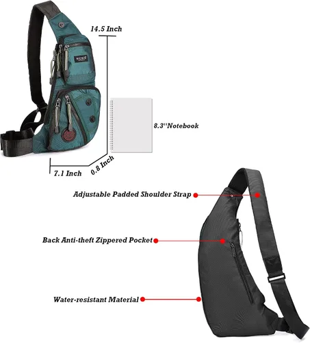 Miniatura 84 de Nicgid Sling Bag - Mochila bandolera para hombre), LYSB01NH075BJ-SPRTSEQIP