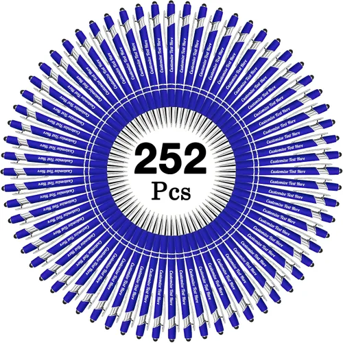 Miniatura 118 de Hasta 500 bolígrafos personalizados a granel con logotipo de mensaje de nombre comercial, bolígrafos grabados personalizados con lápiz óptico